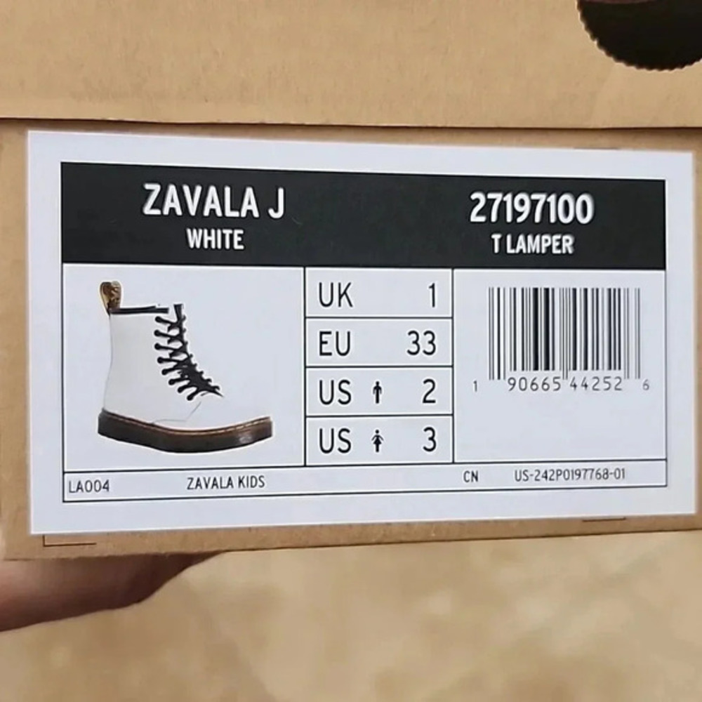 Dr.Martens Kids Zavala White Boots - Picture 7 of 8